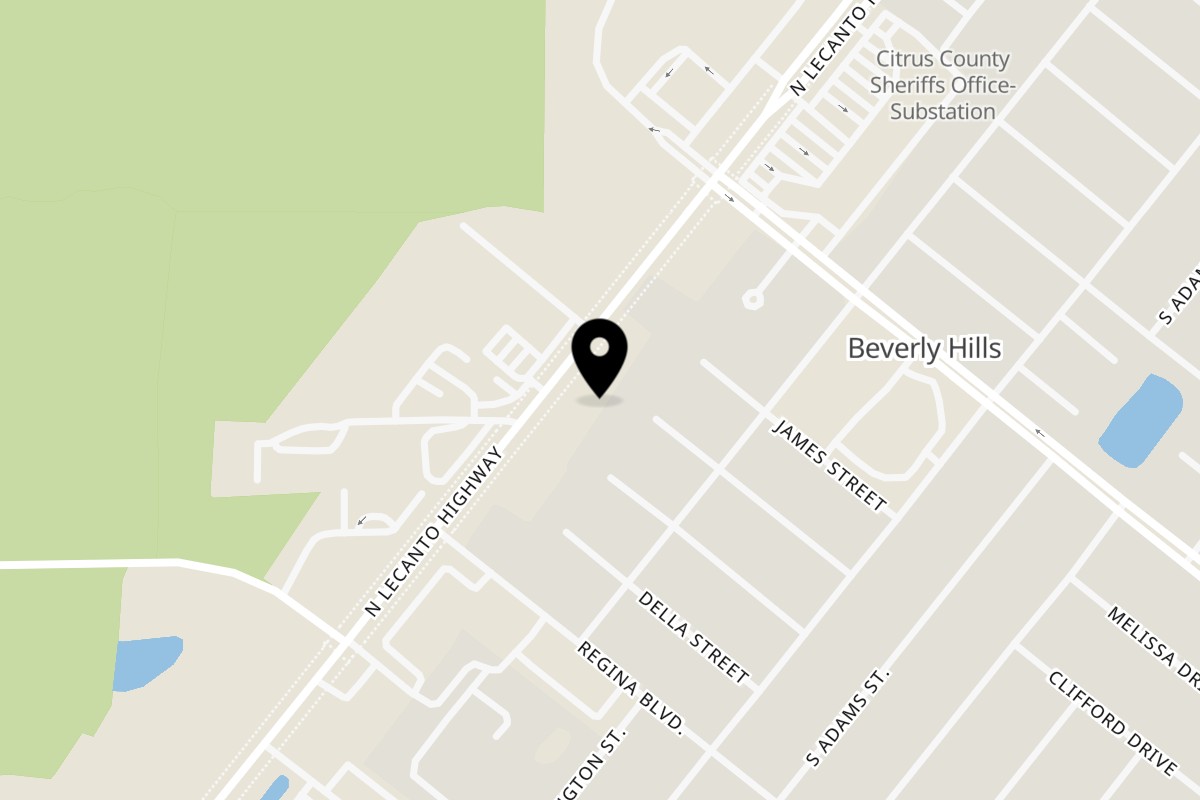 Map showing the location of Los Magueyes Mexican Restaurant Beverly Hills on 3887 N Lecanto Hwy in Beverly Hills