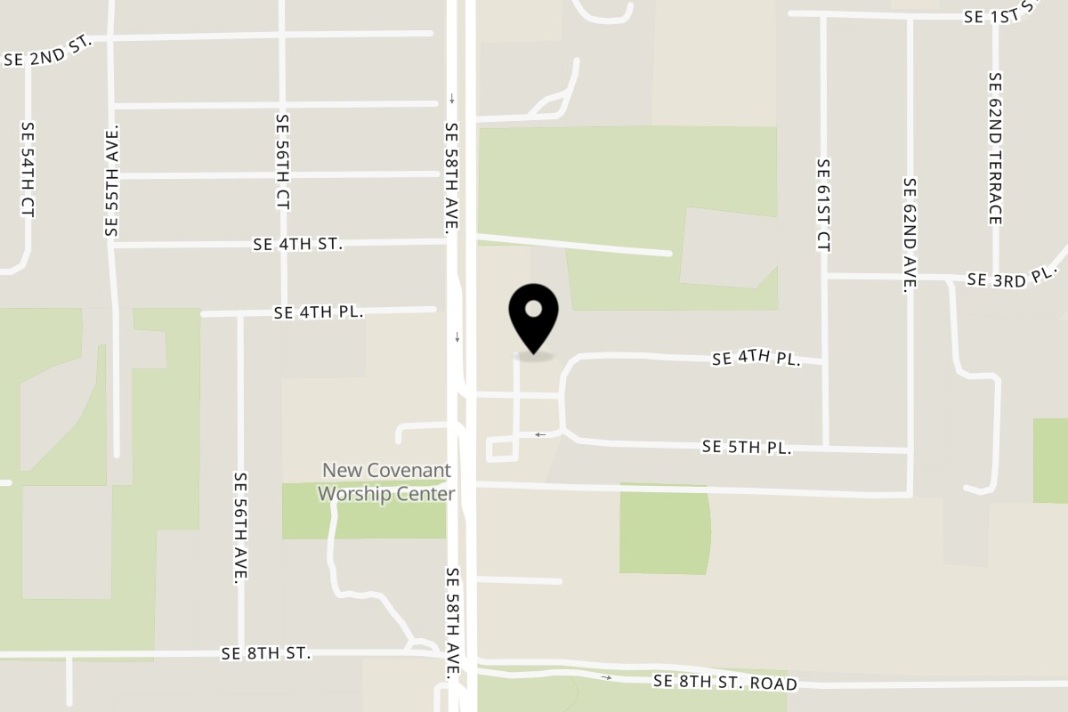 Map showing the location of Los Magueyes Mexican Restaurant Ocala on 5855 SE 5th St UNIT 1 in Ocala
